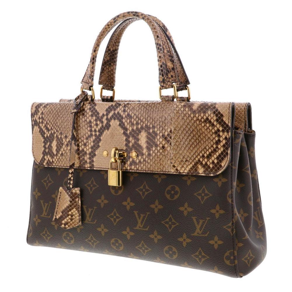 Louis Vuitton Python Handbag Monogram Venus Brown - image 1